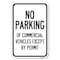 Signmission No Parking of Commercial Vehicles Except Heavy-Gauge Aluminum Sign, 18" L, 12" H, A-1218-23701 A-1218-23701 - alternate 1